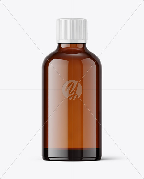 pharmacy Amber Glass Bottle Mockup