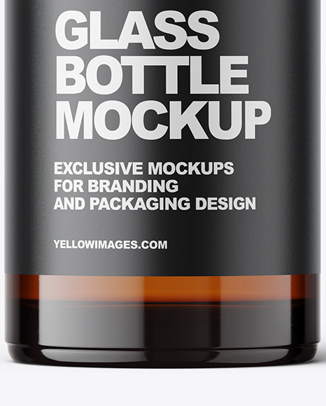 pharmacy Amber Glass Bottle Mockup
