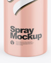 Glossy Aerosol Spray Bottle Mockup