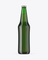 Green Glass Beer Bottle Mockup