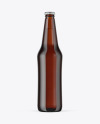 Amber Glass Beer Bottle Mockup
