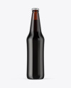 Amber Glass Dark Beer Bottle Mockup