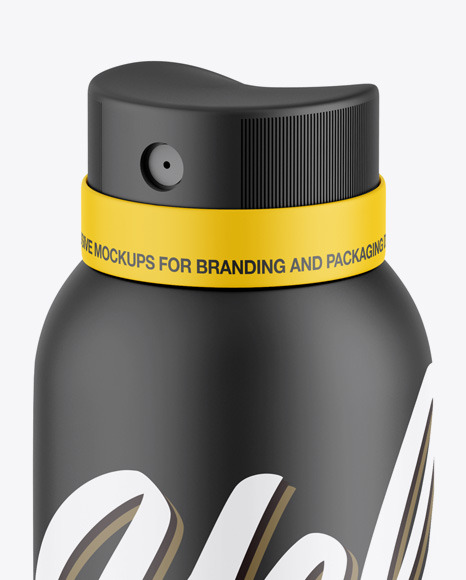 Matte Aerosol Spray Bottle Mockup