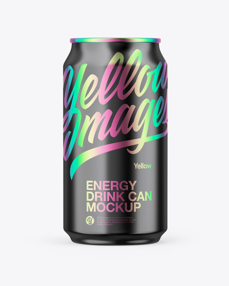 Glossy Metallic Can Mockup