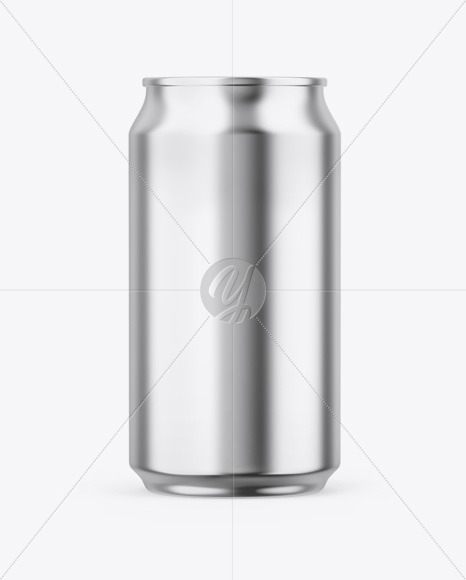 Glossy Metallic Can Mockup