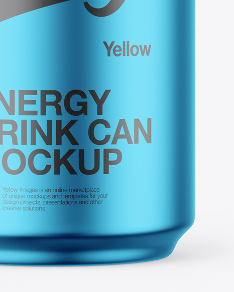 Matte Metallic Can Mockup