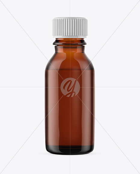 Amber Glass Bottle Mockup Amber Glass Bottle Mockup