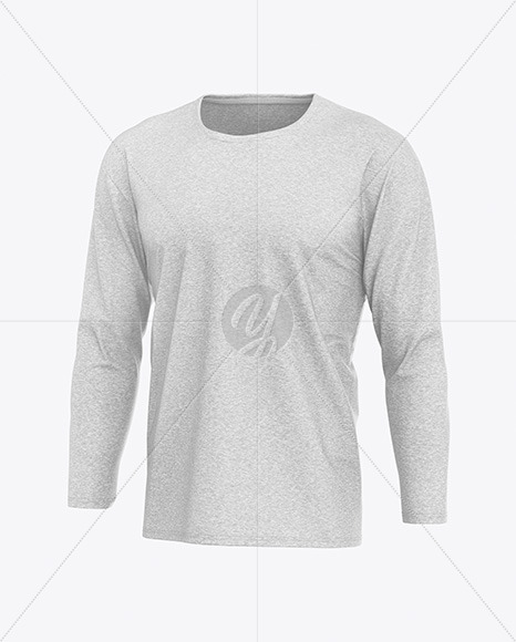 Melange Men's Long Sleeve T-Shirt Mockup