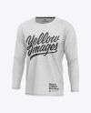 Melange Men&#039;s Long Sleeve T-Shirt Mockup