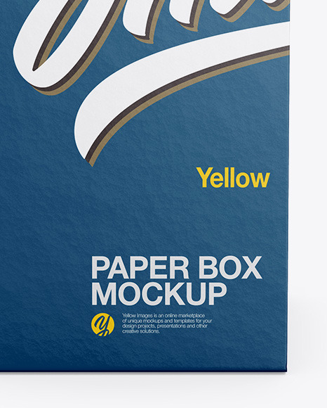 Paper Box Mockup - Front View