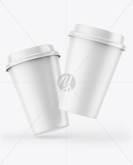 Matte Coffee Cups Mockup