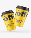 Matte Coffee Cups Mockup