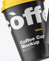 Matte Coffee Cups Mockup