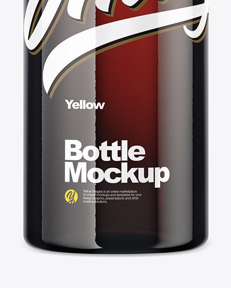 Amber Pet Bottle Mockup