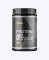 Glossy Protein Jar Mockup