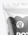 Bag With Corrugated Black Potato Chips Mockup