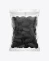 Matte Bag With Corrugated Black Potato Chips Mockup