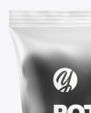 Frosted Bag With Corrugated Black Potato Chips Mockup