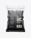 Bag With Corrugated Black Potato Chips Mockup