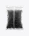 Frosted Bag With Corrugated Black Potato Chips Mockup