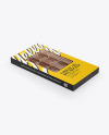 Glossy Chocolate Box W/ Window Mockup - Half Side View