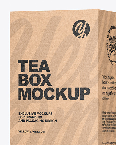 Tea Kraft Box Mockup