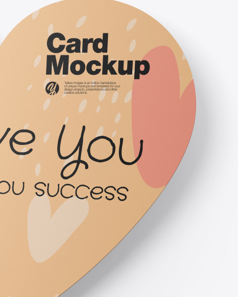 Heart Shaped Card Mockup