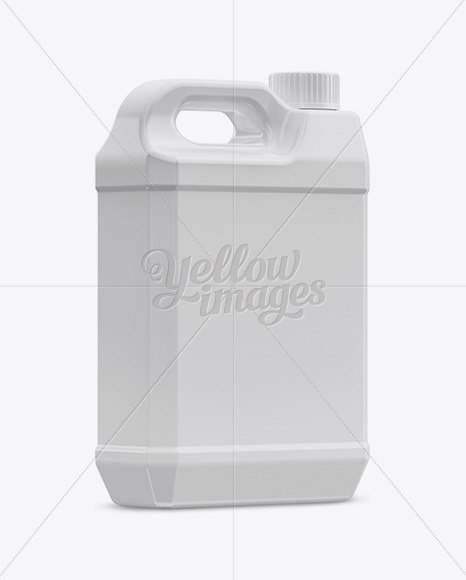 Plastic Jerrycan Mockup - Halfside Back View - Free Download Images