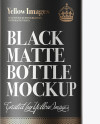 Black Matte Whiskey Bottle Mockup