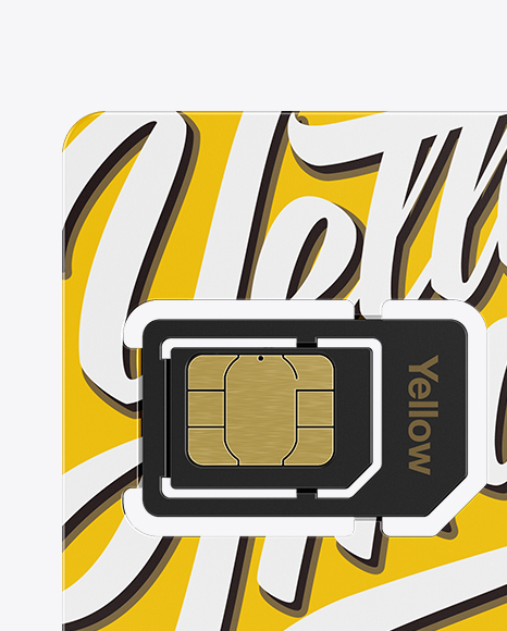 SIM Card Mockup - Front View