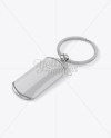 Glossy Keyring Mockup - Halfside View (High-Angle Shot)