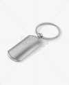 Metallic Keyring Mockup - Halfside View (High-Angle Shot)