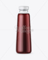 300ml Clear Glass Bottle with Dark Red Drink Mockup