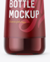 300ml Clear Glass Bottle with Dark Red Drink Mockup