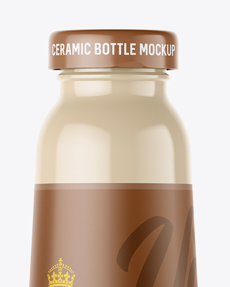 300ml Glossy Ceramic Bottle Mockup 300ml Glossy Ceramic Bottle Mockup
