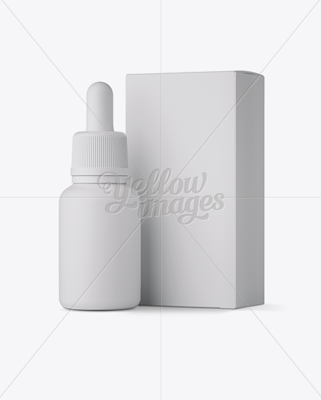 Matte Nasal Drops Bottle & Paper Box Mockup - Free Download Images High