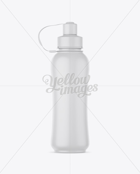 Matte Sport Bottle Mockup - Front View