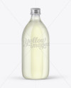 Glass Bottle With Lemonade Mockup