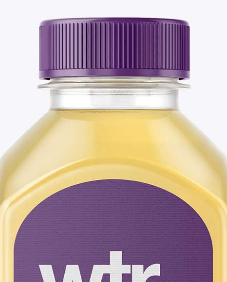 Square Grape Juice Bottle Mockup