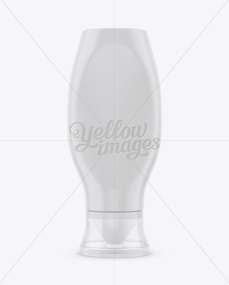 Matte Plastic Bottle Mockup - Front View