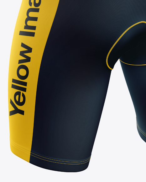 Men’s Cycling Shorts mockup (Back Half Side View)