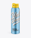 Matte Metallic Aerosol Spray Bottle Mockup