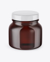 Amber Cosmetic Jar Mockup – High-Angle Shot