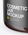 Amber Cosmetic Jar Mockup – High-Angle Shot