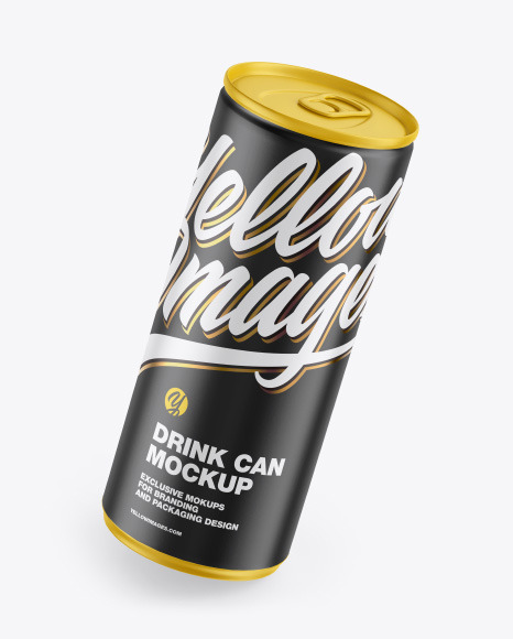 Matte Drink Can Mockup