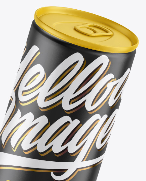 Matte Drink Can Mockup