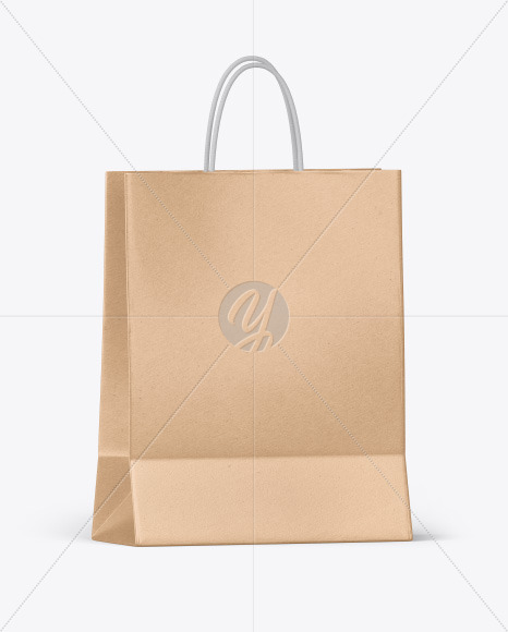 kraft Shopping Bag w/ Rope Handles Mockup