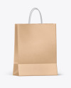 kraft Shopping Bag w/ Rope Handles Mockup