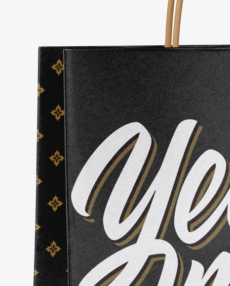 kraft Shopping Bag w/ Rope Handles Mockup