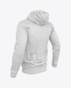 Melange Men&#039;s Full-Zip Hooded Sweatshirt Mockup